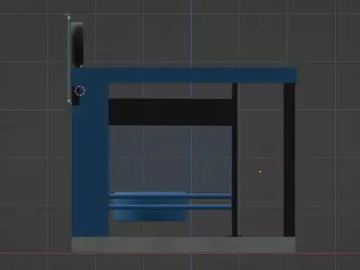 Simple and highly detailed safe bus stop 3D model