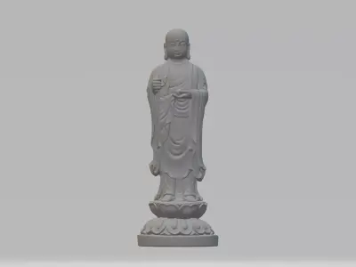 Ksitigarbha Bodhisattva Buddha Statue 3D print model