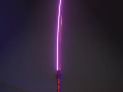 Katana star wars light saber Low-poly 3D model