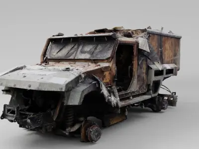 russian K-4386 Typhoon-VDV destroyed by Ukrainian army 3D model