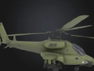 3D model Helicopter Low-poly 3D model
