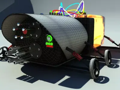 future weapon vehicle Free low-poly 3D model