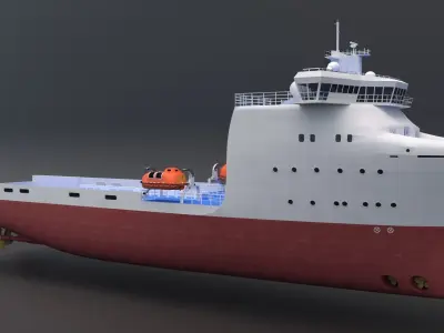 Platform Supply Vessel 3D model