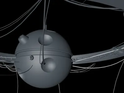 Sci-fi Flight Central Controller Low-poly 3D model