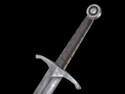 Steel Dagger PBR Free low-poly 3D model