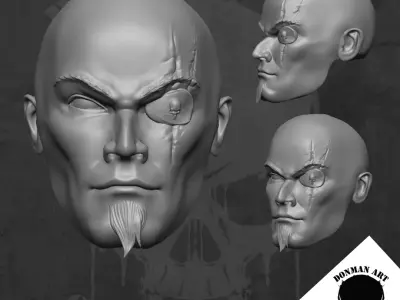 Mayhem Head for 6 inch action figures 3D print model