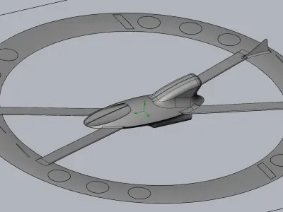 Futuristic Ring-Wing Saucer Airplane Design 3D print model