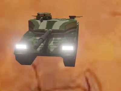 military tanker Free low-poly 3D model