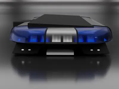 Federal Signal Trafic Storm Lightbar Low-poly 3D model