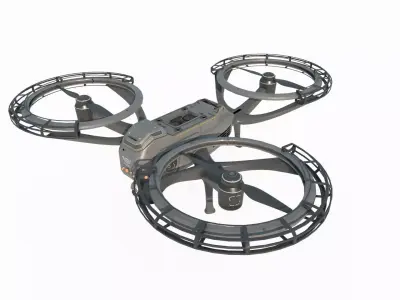 Unused sci-fi drone 3D model