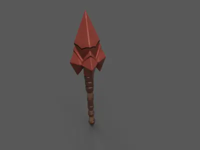Stylized Tribal Spear - Game Ready 3D Model Free low-poly 3D model