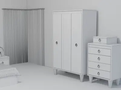 Young Room Set Free 3D model