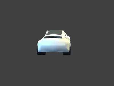 Tesla S Car Low Poly Model VR AR Free low-poly 3D model
