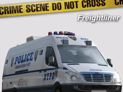 Freightliner NYPD unit livery Low-poly 3D model