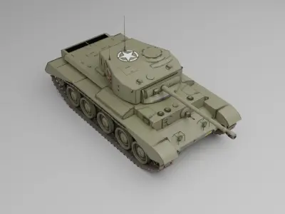 A34 Comet British Medium tank Free 3D model