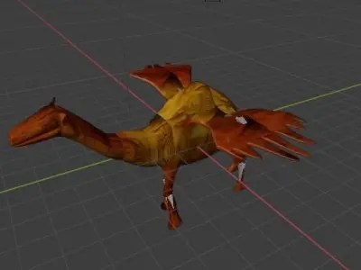 flying camel 3D model