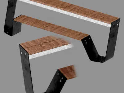 Hopper bench 3D model