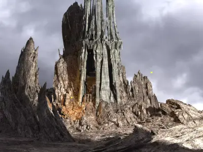 Dark Orthanc Tower Tall 3D model