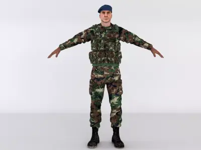 Turkish soldier 3D model