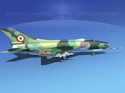 MIG-21 Fishbed V08 3D model