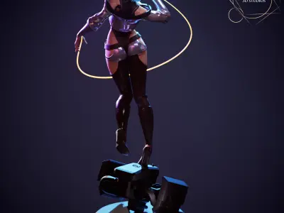 Lucy from Cyberpunk Edgerunners Commercial Package 3D print model