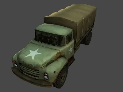 Army Truck Low-poly 3D model