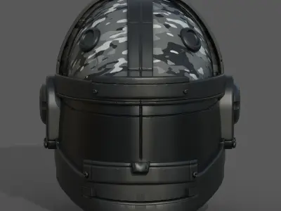 Helmet military combat soldier armor scifi  Low-poly 3D model