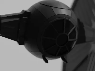 Tie Fighter Low-poly 3D model