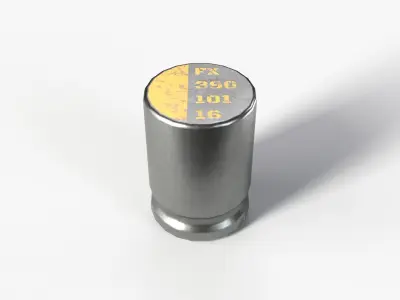Capacitor with 2K PBR textures Low-poly 3D model