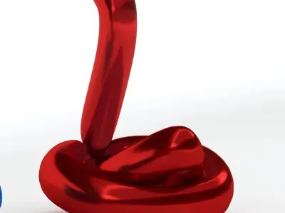 balloon swan sculpture 3D model