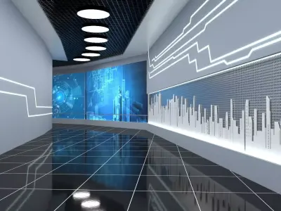 Enterprise Showroom A high quality Enterprise Showroom 3D model