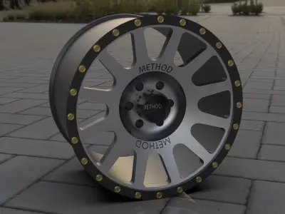 Method 305 NV Wheel  Matte Black Machine Face  Toyota 2016   3D print model
