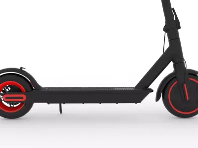 scooter Low-poly 3D model 5