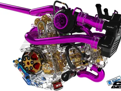 PINKI Enginedesigned by CGPdesign academy paX 3D model