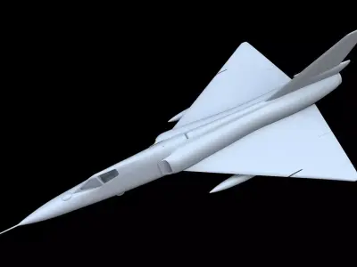 Convair F-106A Delta Dart Free low-poly 3D model