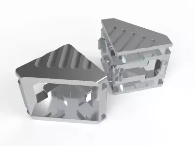 Connecting element for a 45x45 mm machine profile 3D model