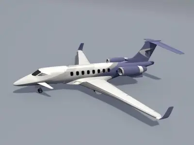 Business jet concept  3D model
