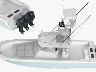 Sport Fishing Boat 3D model