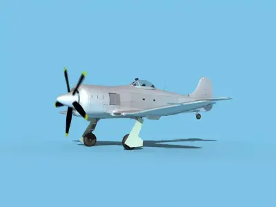 Hawker Tempest MKII Unmarked 3D model