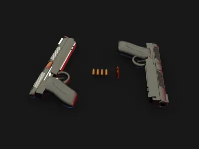Semi Automictic Pistol 3D model