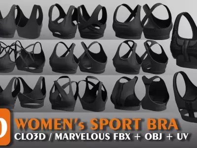 10 SPORT BRA 3dmodel 3D model