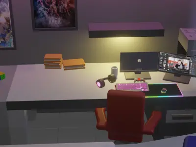 Small Room for Gamer Free 3D print model