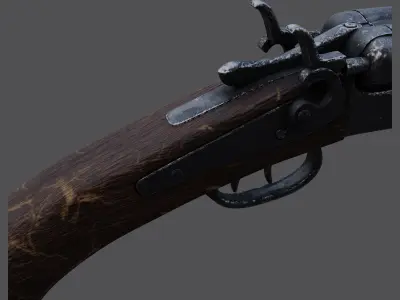 Old shotgun 3D model