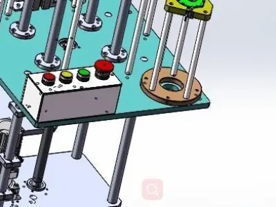 The lifting of stacking platform mechanism 3D model