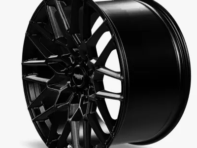 American Racing AR924 Crossfire Wheel Satin Black Low-poly 3D model