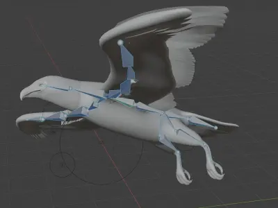 Bald Eagle Low-poly 3D model