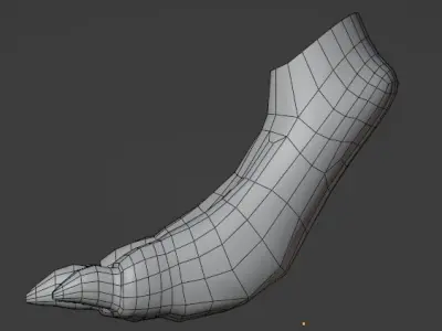 Dragon foot for your dragon or dinosaur Low-poly 3D model