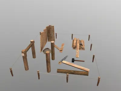  Building Foundation 2 Low-poly 3D model