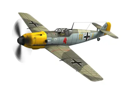 Messerschmitt - BF-109 E - Yellow 11 3D model