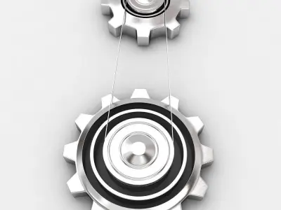 Mechanical gear chain 3d model 3D model